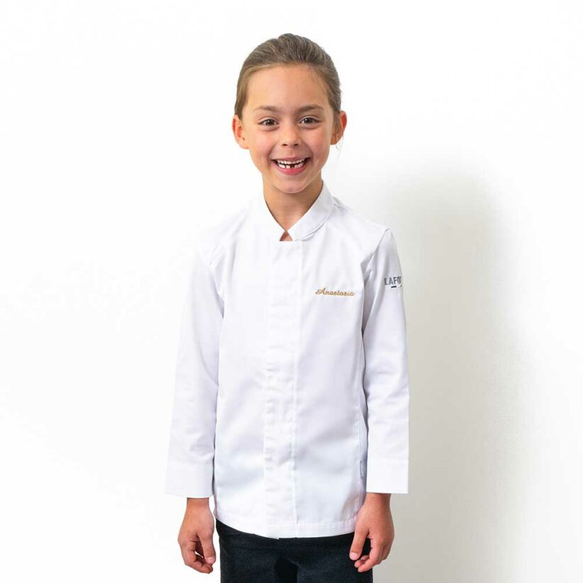 Anastasia. Veste de chef enfant, Lafont X Nina Métayer.