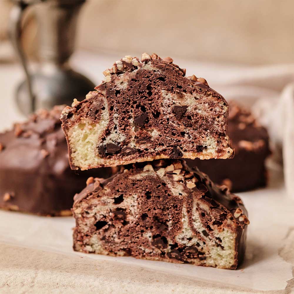 Cake marbré individuel par Nina Métayer